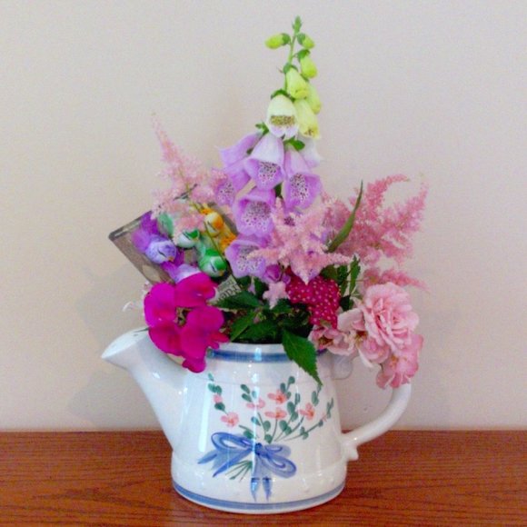 Other - Vintage Ceramic Watering Can Vase 1 quart